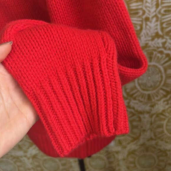 Tory Burch Red Mountain Fair Isle Merino Wool Turtleneck Sweater Sz XS SOLD OUT - Picture 7 of 11